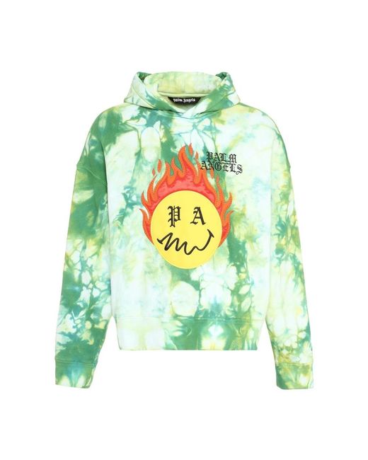 Palm Angels Green Hoodies for men