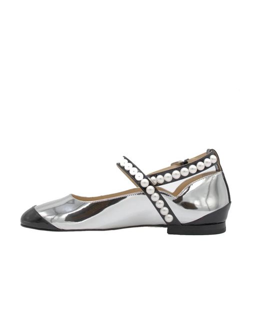 Mach & Mach Metallic Ballerina Shoes