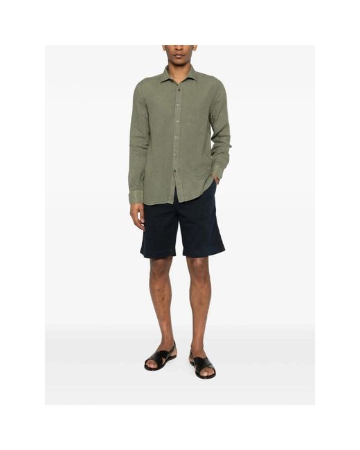 120% Lino Green Casual Shirts for men