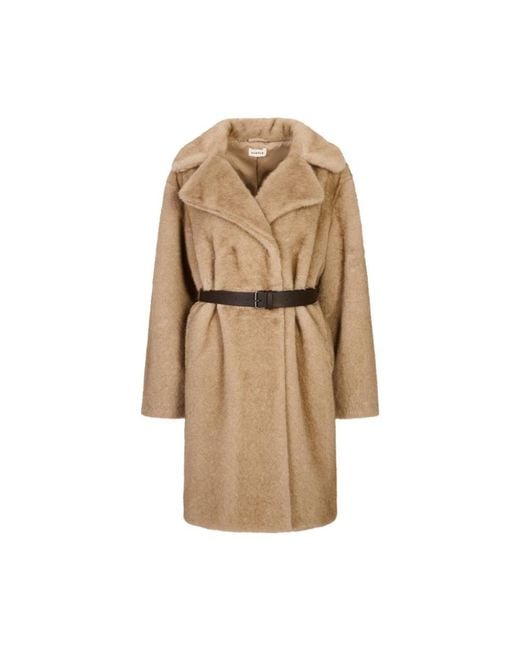 P.A.R.O.S.H. Belted Coats in het Natural