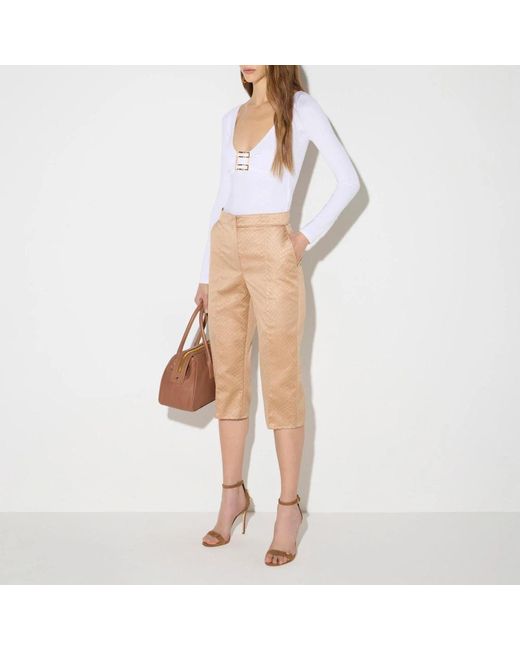 Elisabetta Franchi White Long Sleeve T-Shirts