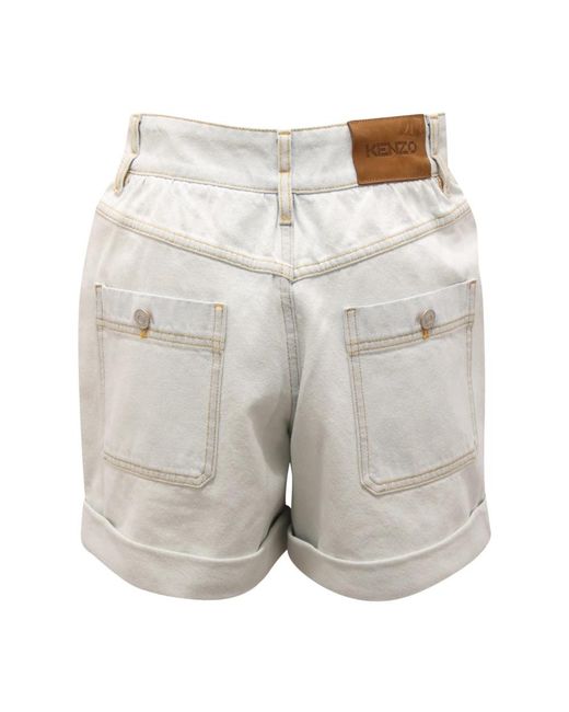 KENZO Gray Denim Shorts
