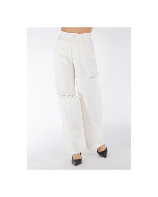 Trousers > wide trousers ICON DENIM en coloris White