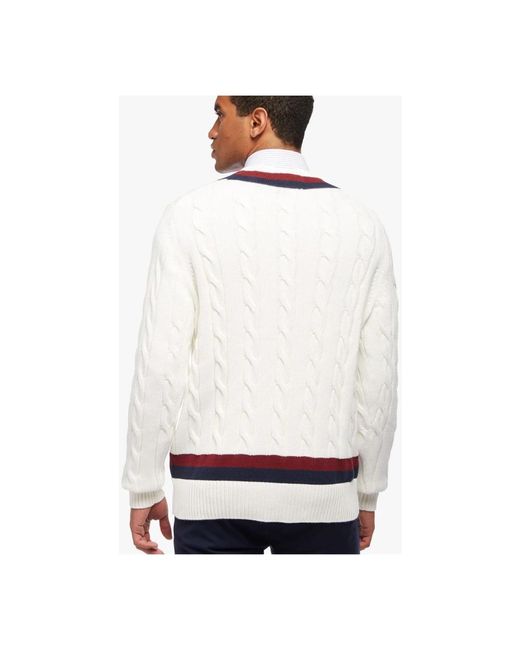 Brooks Brothers White Round-Neck Knitwear for men