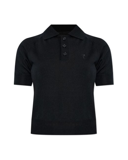 AMI Black V-Neck Knitwear