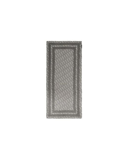Armani Exchange Gray Stilvolles logo-muster beiger schal