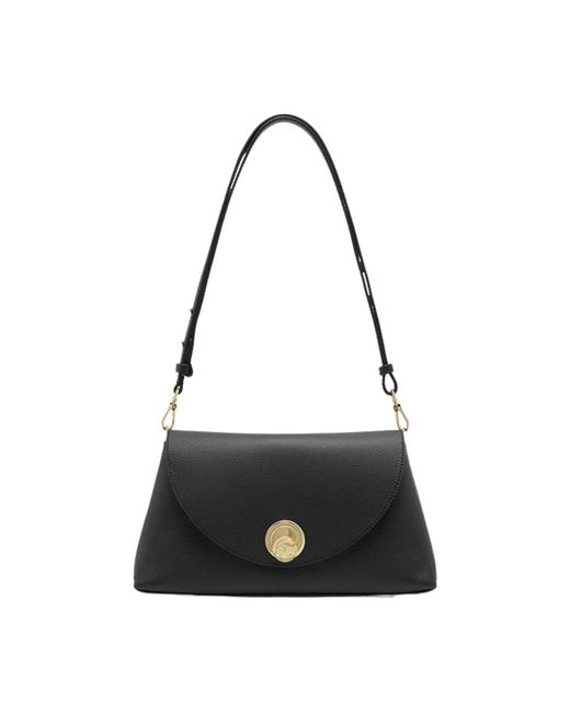 Coccinelle Moderne Leren Tas Met C-Me Handtekening in het Black