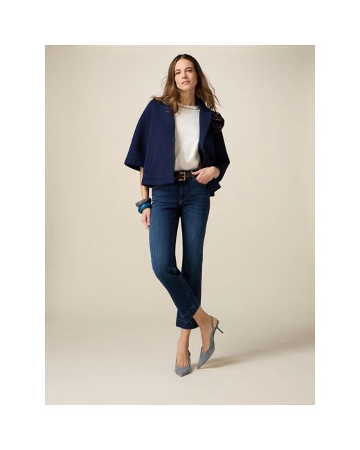 Cropped Jeans Oltre de color Blue