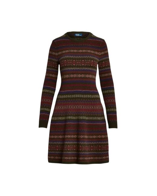 Short Dresses di Ralph Lauren in Brown