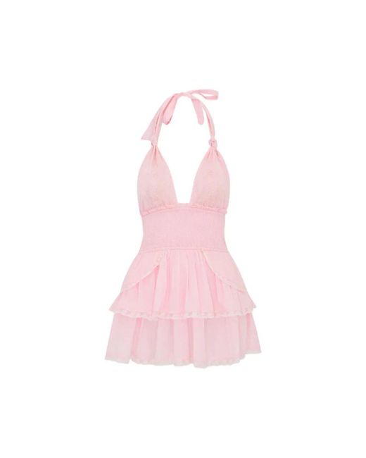 LoveShackFancy Pink Short Dresses