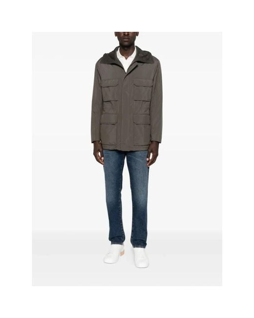 Emporio Armani Gray Light Jackets for men