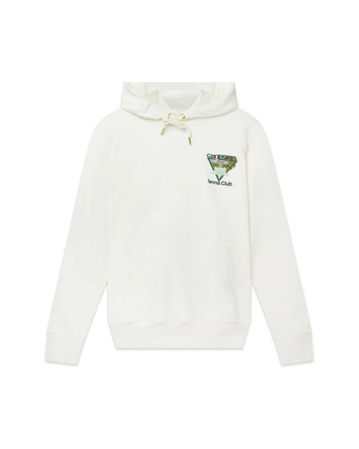 Casablanca Sporty tennis club icon hoodie in White für Herren