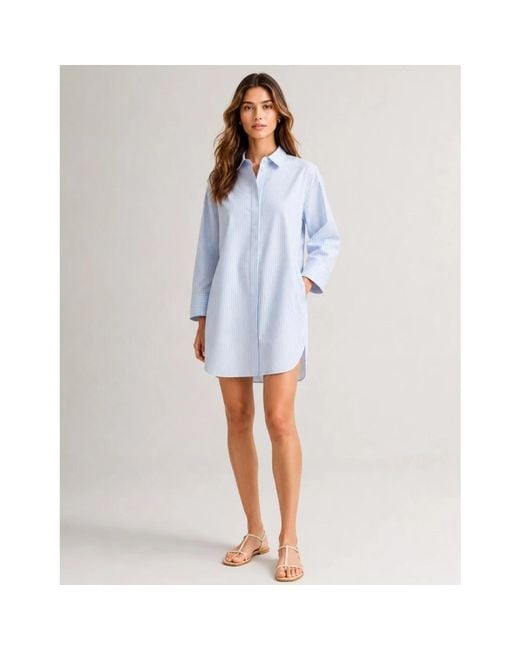 Woolrich Blue Shirt Dresses