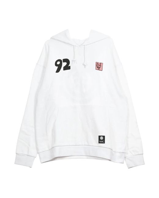Element Hoodies & Sweatvesten ,Wit ,Smile Pop Hoodie in het White voor heren