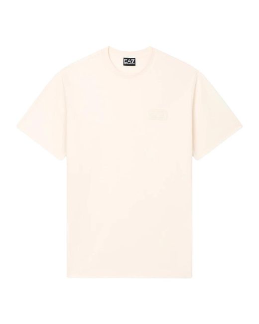 EA7 Fitness ,Polyester Lux Identity T-Shirt in het Natural voor heren
