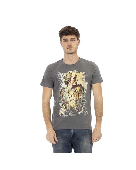 Trussardi Action t-shirt mit rundhalsausschnitt in Gray für Herren