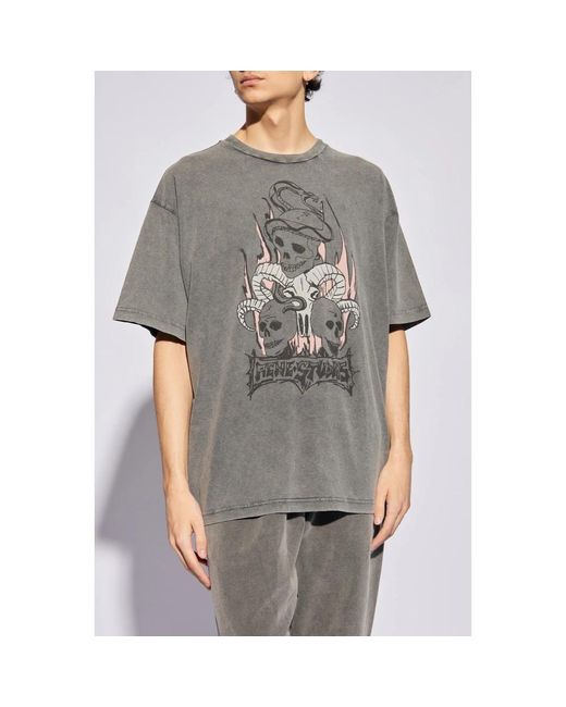 Acne Bedrucktes t-shirt in Gray für Herren