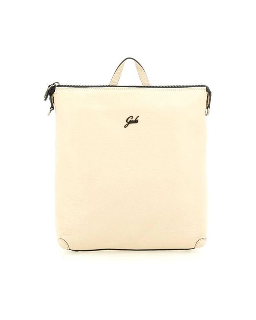 Gabs Natural Eleganter leder-rucksack mit reißverschluss