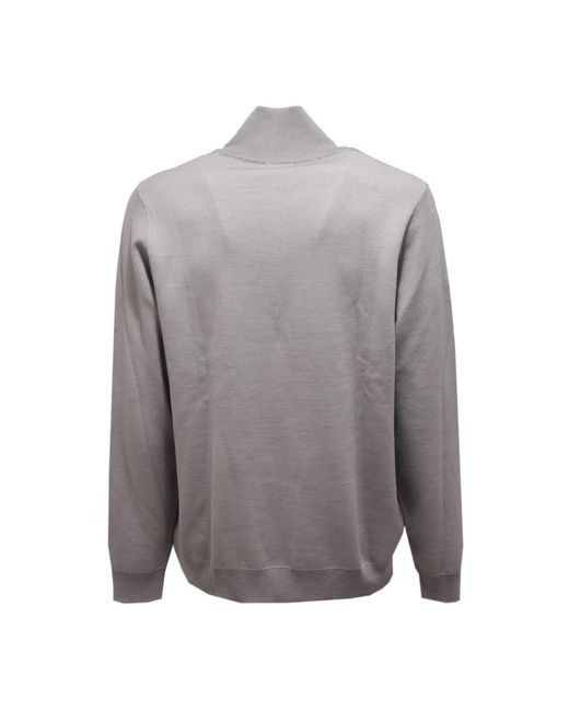 Paolo Pecora Grauer Woll-/Baumwollpullover Lupetto-Stil in Gray für Herren