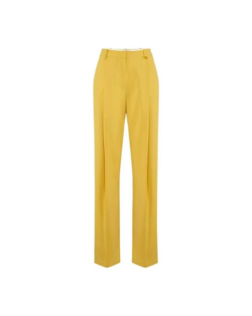Elisabetta Franchi Yellow Wide Trousers