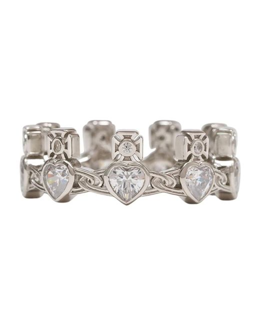 Vivienne Westwood Accessoires ,Grijs ,Renatta Ring in het Metallic