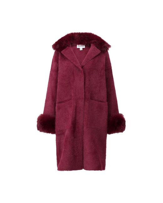 Joseph Ribkoff Single-Breasted Coats in het Red