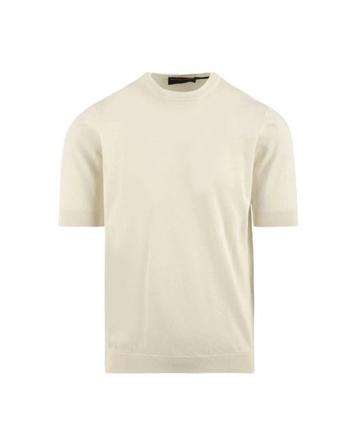 FILIPPO DE LAURENTIIS Natural Round-Neck Knitwear for men