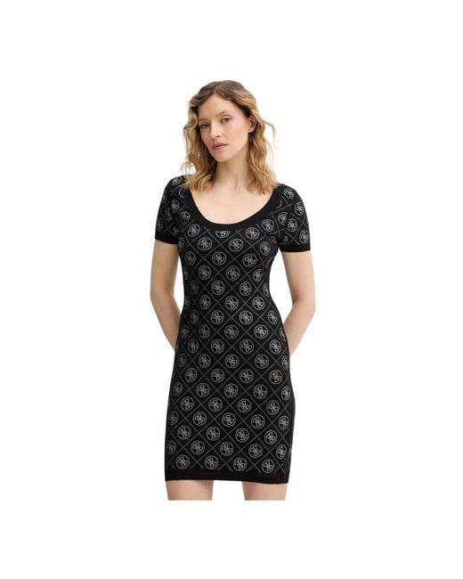 Guess 4G Knit Jurk in het Black