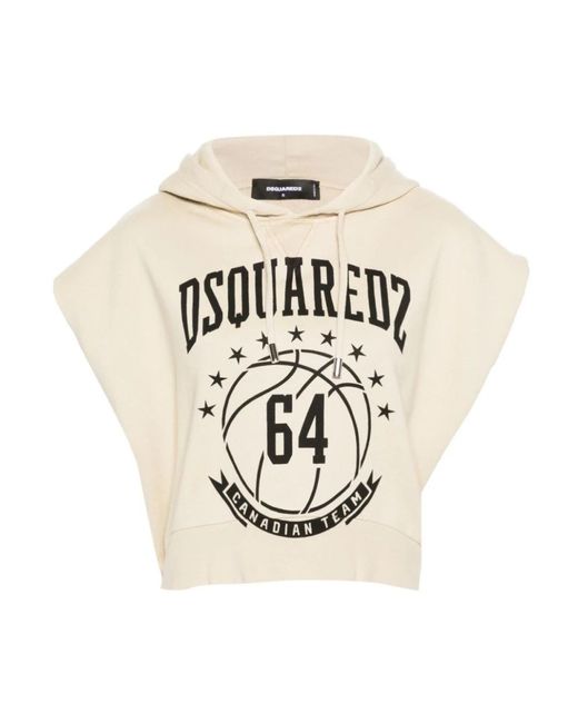 DSquared² Metallic Lässiger stil hoodie für frauen