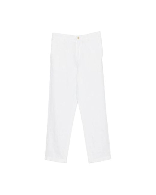 Les Deux White Straight Trousers for men