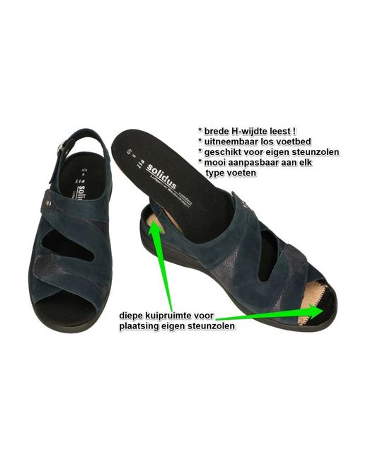 SOLIDUS Black Lia Sandale