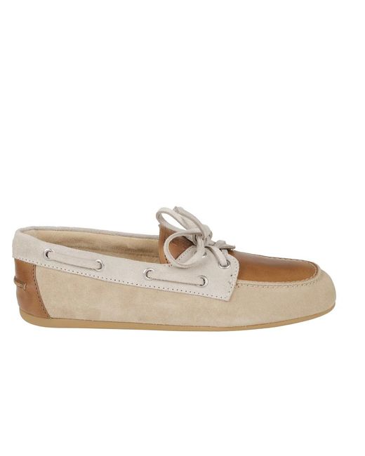 Miu Miu Natural Boat Shoes