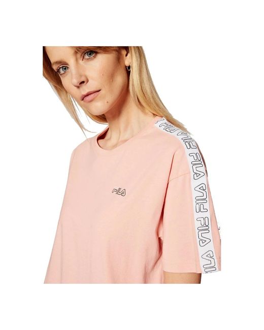 Fila Tops ,Roze ,Katoen T-Shirt in het Pink