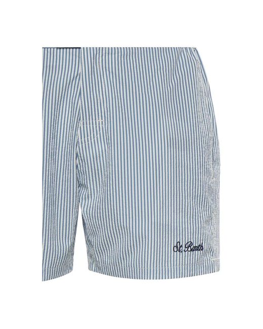 Mc2 Saint Barth Slim Fit Stretch Zwemshort in het Blue voor heren