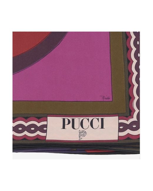 Emilio Pucci Purple Silk Scarves