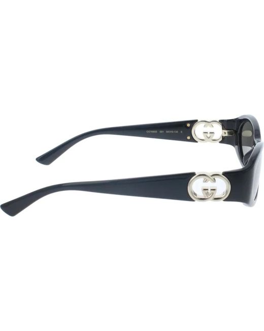 Gucci Gray Stilvolle sonnenbrille schwarzer rahmen