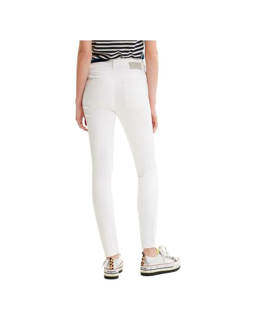 Desigual White Skinny Jeans