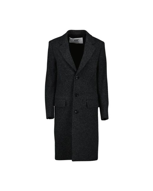 AMI Single-Breasted Coats in het Black