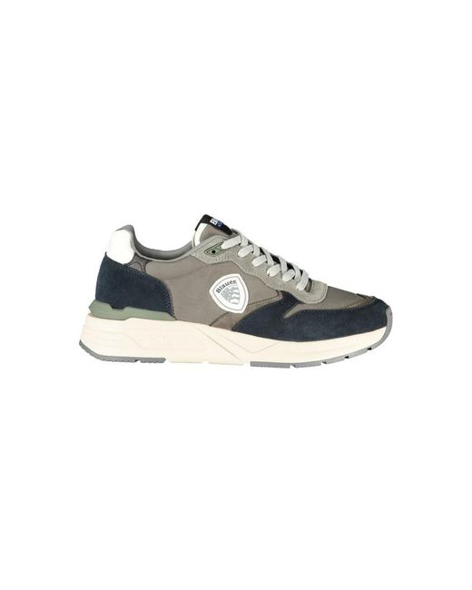 Blauer Schoenen ,Grijs ,Leer Leren Sneaker in het Gray voor heren