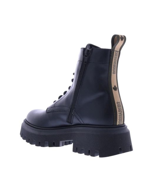 DSquared² Blue Lace-Up Boots