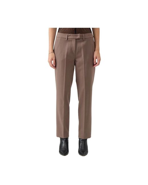 FEDERICA TOSI Brown Straight Trousers