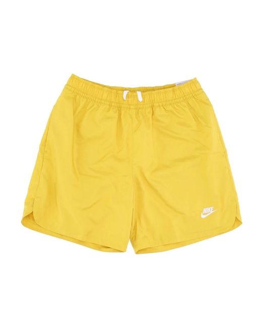 Nike Gewebte flow shorts in Yellow für Herren