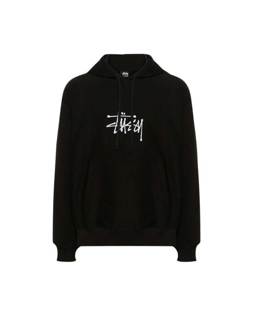 Stussy Bestickte logo-hoodie in Black für Herren