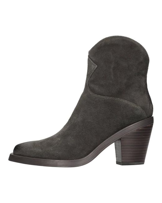 Ash Schoenen ,Grijs ,Leer Cowboylaarzen in het Black