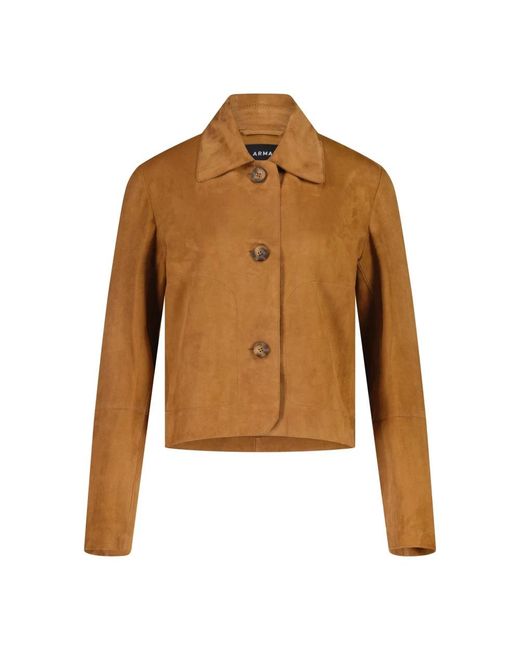 Leather jackets Arma de color Brown