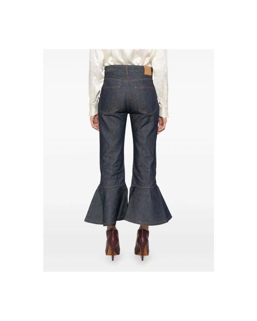 BITE STUDIOS Jeans ,Blauw ,Katoen Donkerblauwe Flared Jeans in het Blue