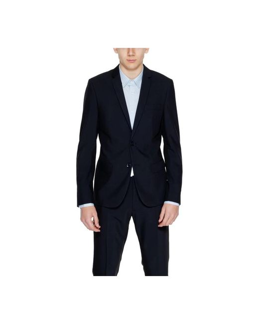 Antony Morato Jassen ,Zwart ,Polyester Zwart Polyester Blend Pak Jas in het Blue voor heren