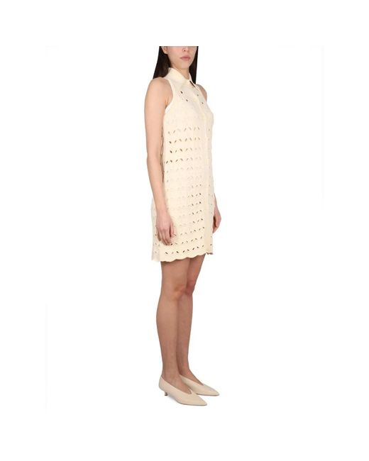 Max Mara Natural Knitted Dresses