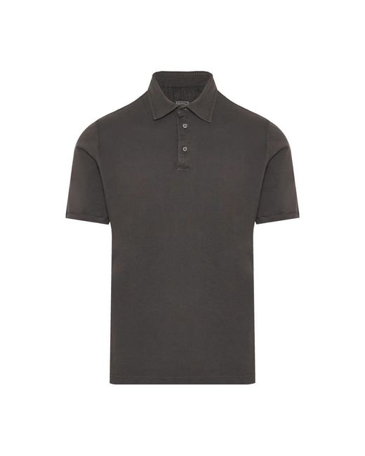 Fedeli Black Polo Shirts for men
