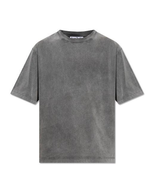 Acne Logo Patch T-Shirt in het Gray voor heren